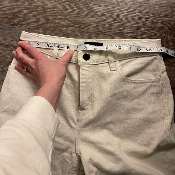 NWT Theory Wide Crop Jean in Dyed Denim Ecru size 27 - Picture 8 of 8